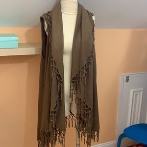 Boho fringe poncho